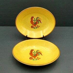 Taylor Smith Taylor Reveille Rooster Oval Vegetable Bowls TS&T Serving Bowls